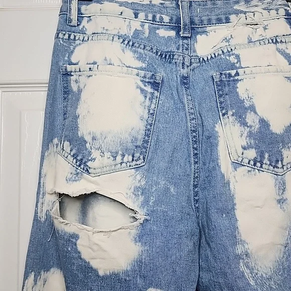 Red Berry Acid Wash High Waist  Cloud Denim Jeans - Picture 6 of 13